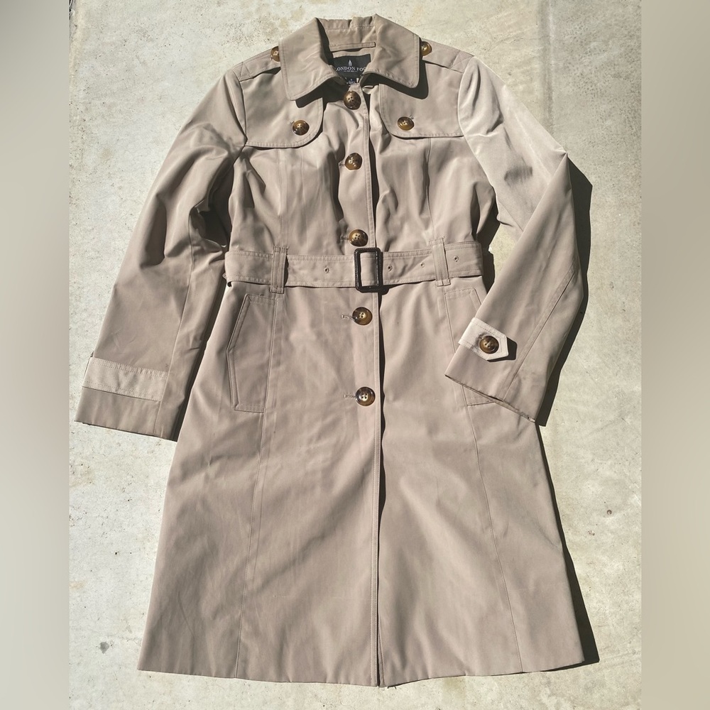LONDON FOG Trench Coat, Size Small